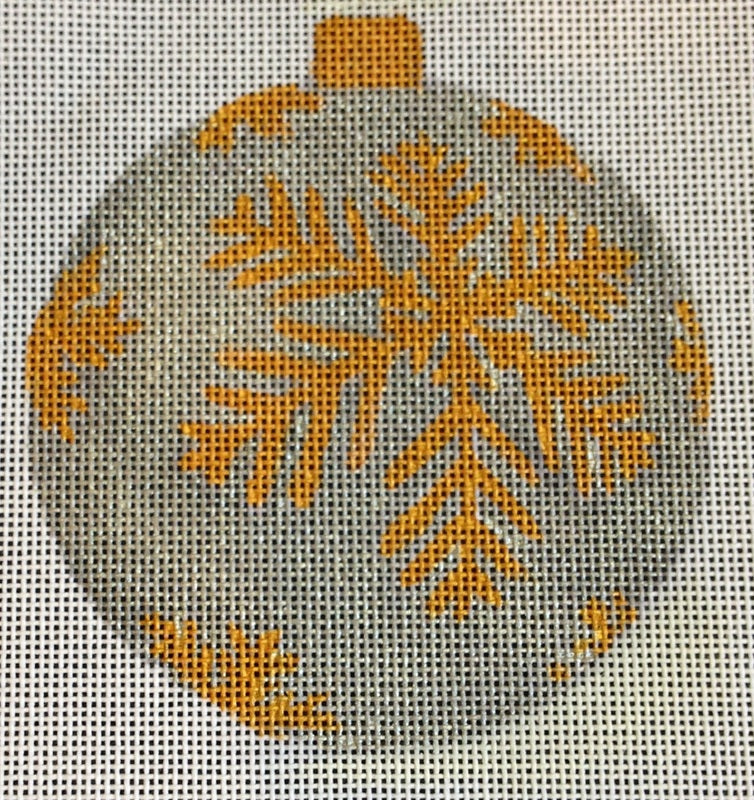 Christmas Balls:CH305E Silver with gold snowfl