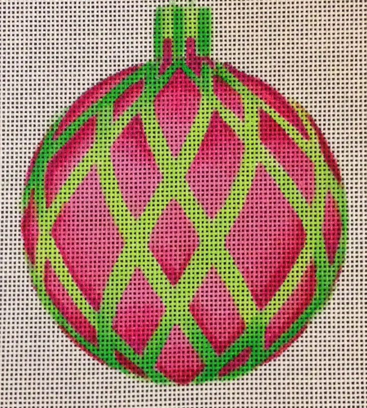 Christmas Balls:CH304A Pink w/Green Cage