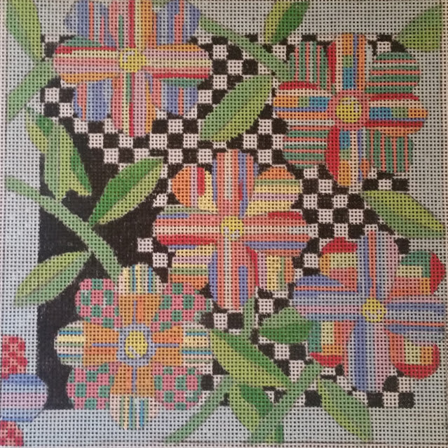 Penny Macleod:PM157 Posies w/Blue 18M