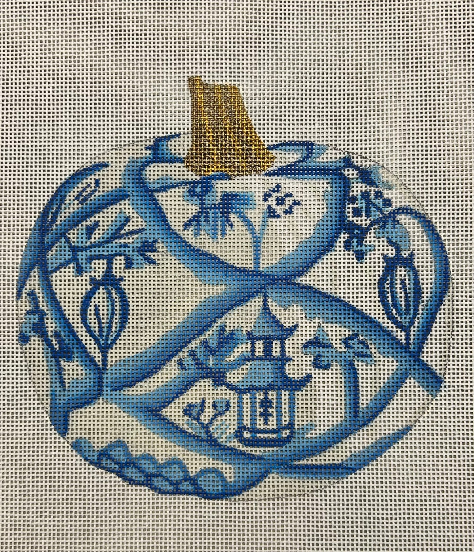 Halloween:HA505 Blue/White pumpkin Garde