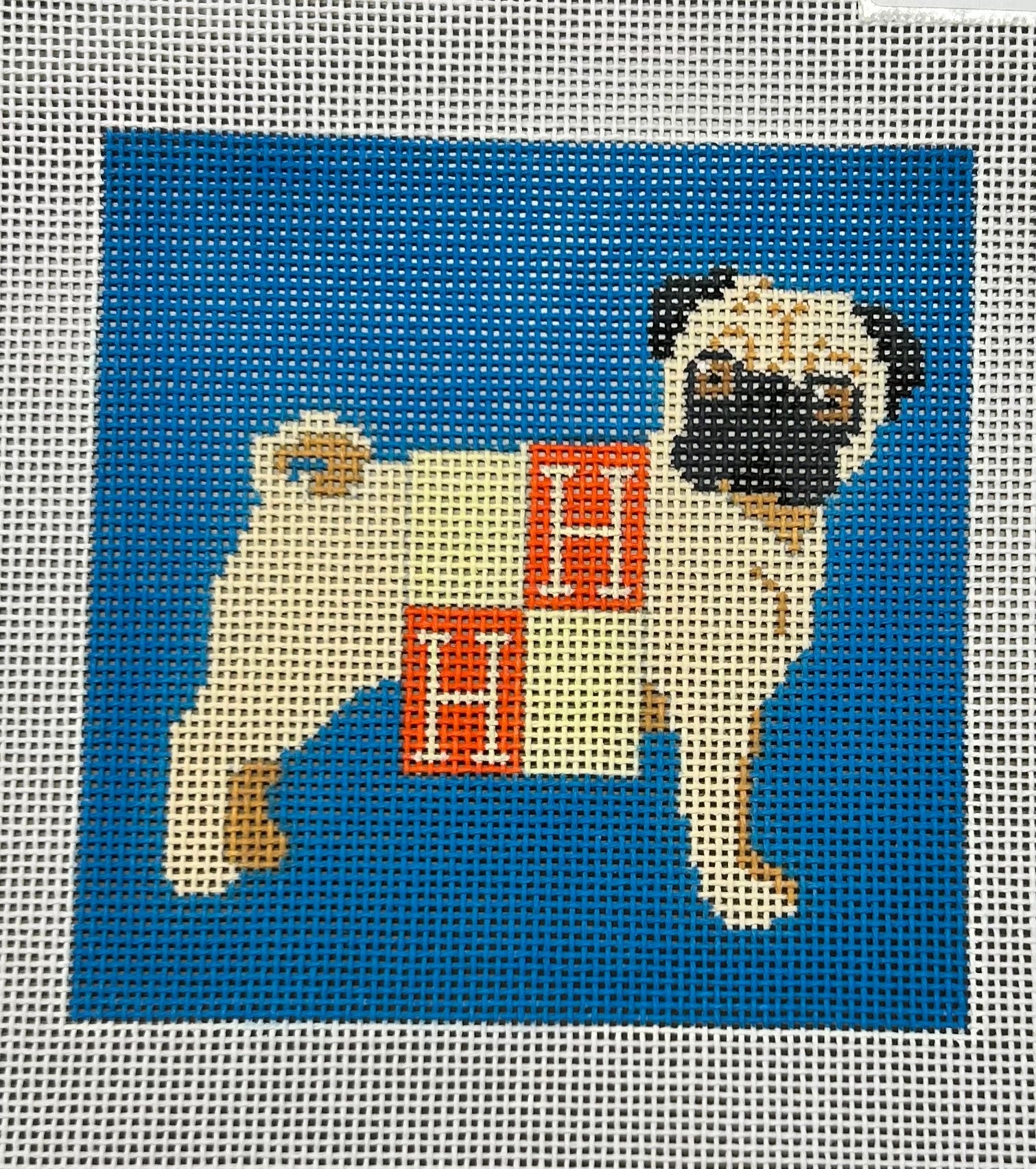 Froopy Designs:FD238 PUG In An H Blanket