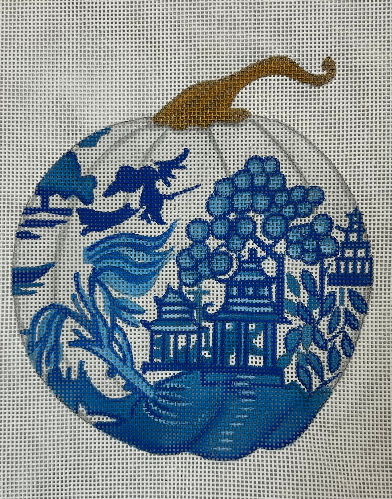 Halloween:HA506 blue/white pumpkin Witch