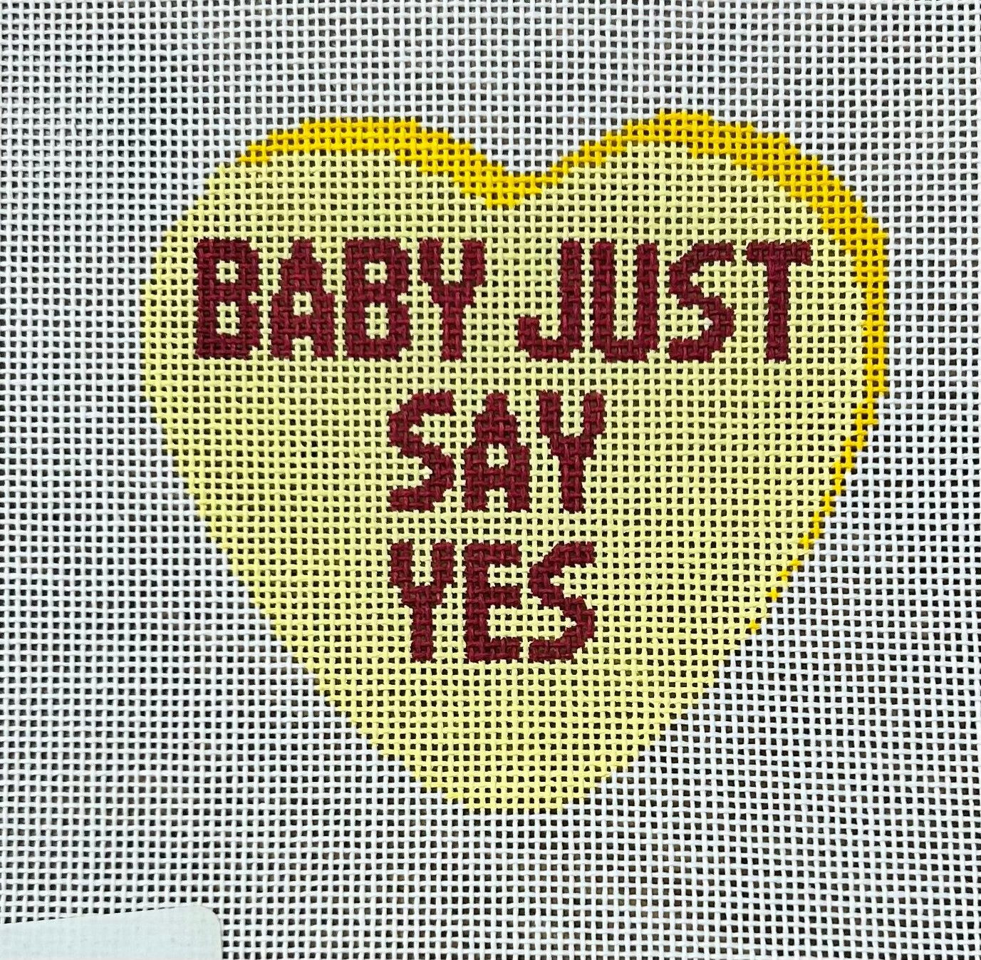 Froopy Designs:FD307 Baby Just Say Yes 4" 18M