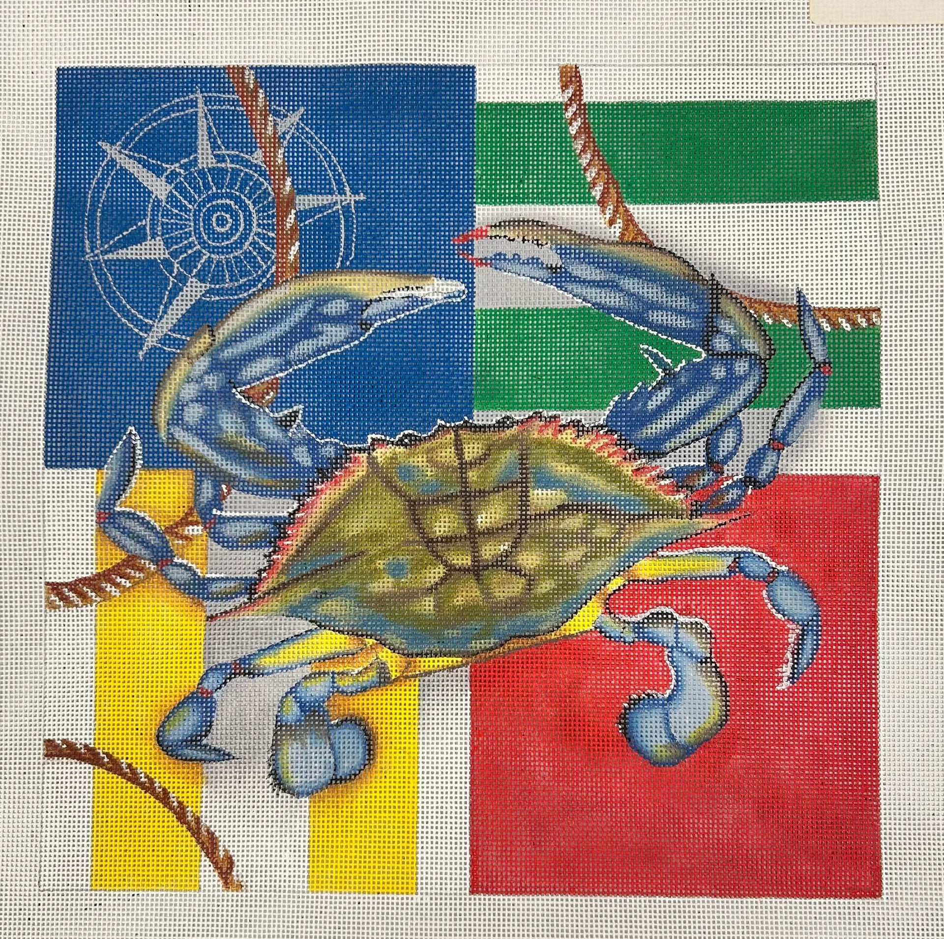Paul Brent:PB08527 Nautical Crab - Square