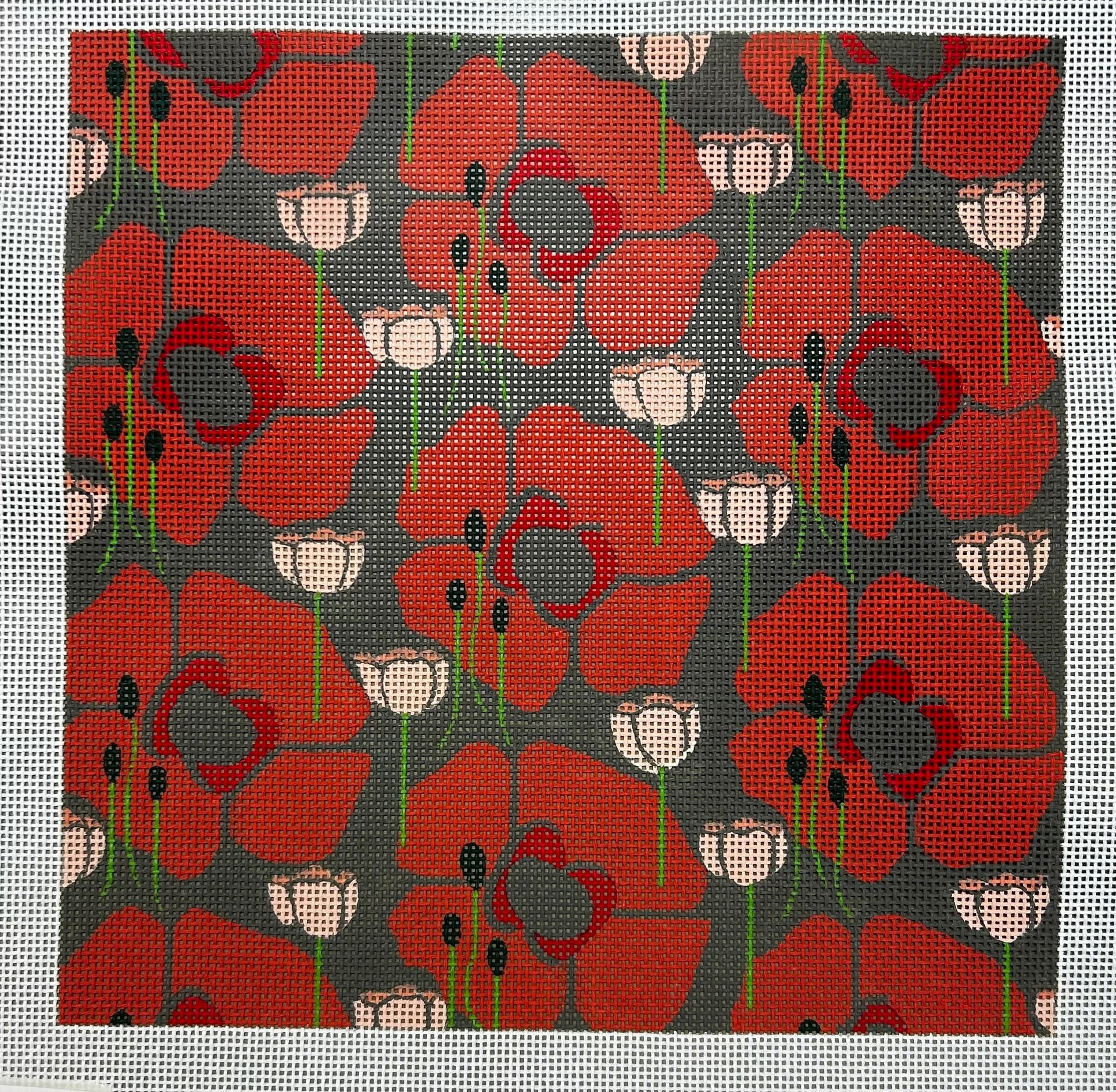 Lizzie Clark Designs:103B) Poppies 2017 10x10 13M