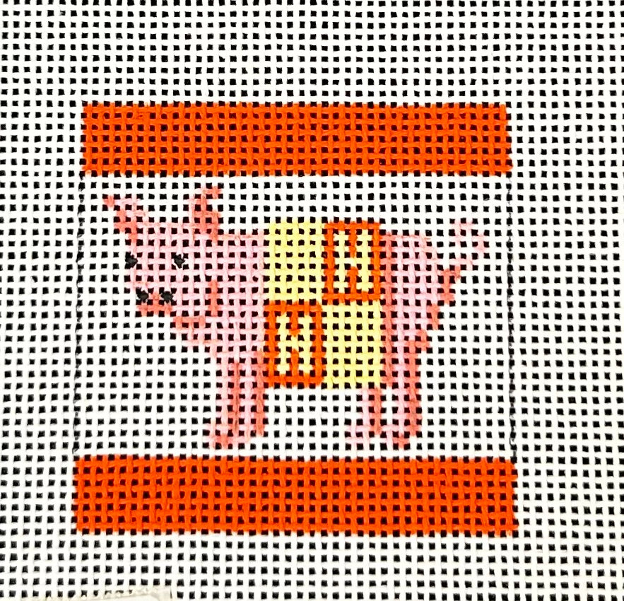 Froopy Designs:FD448 Pig in H Blanket MINI, 2"