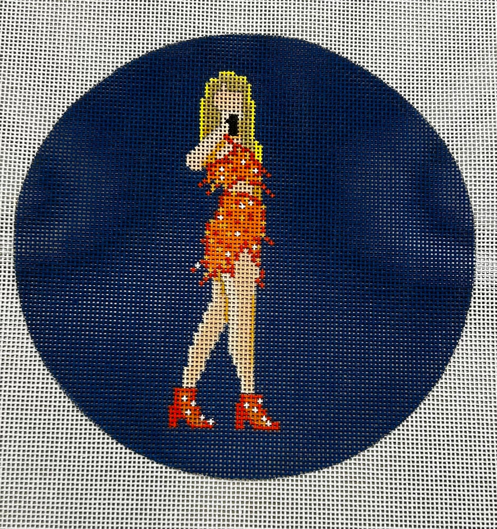 Froopy Designs:FD196 Taylor in Orange 6" round