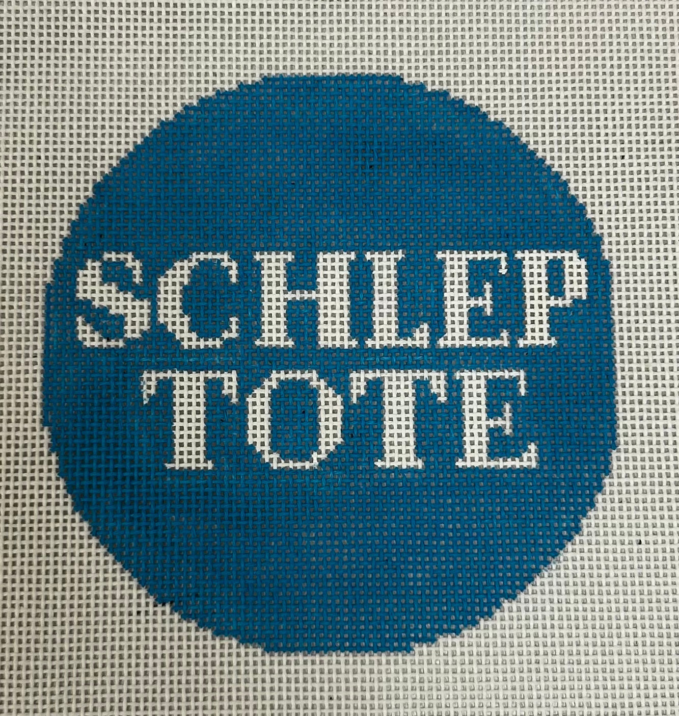 Froopy Designs:FD438 Schlep Tote in blue, 4” r