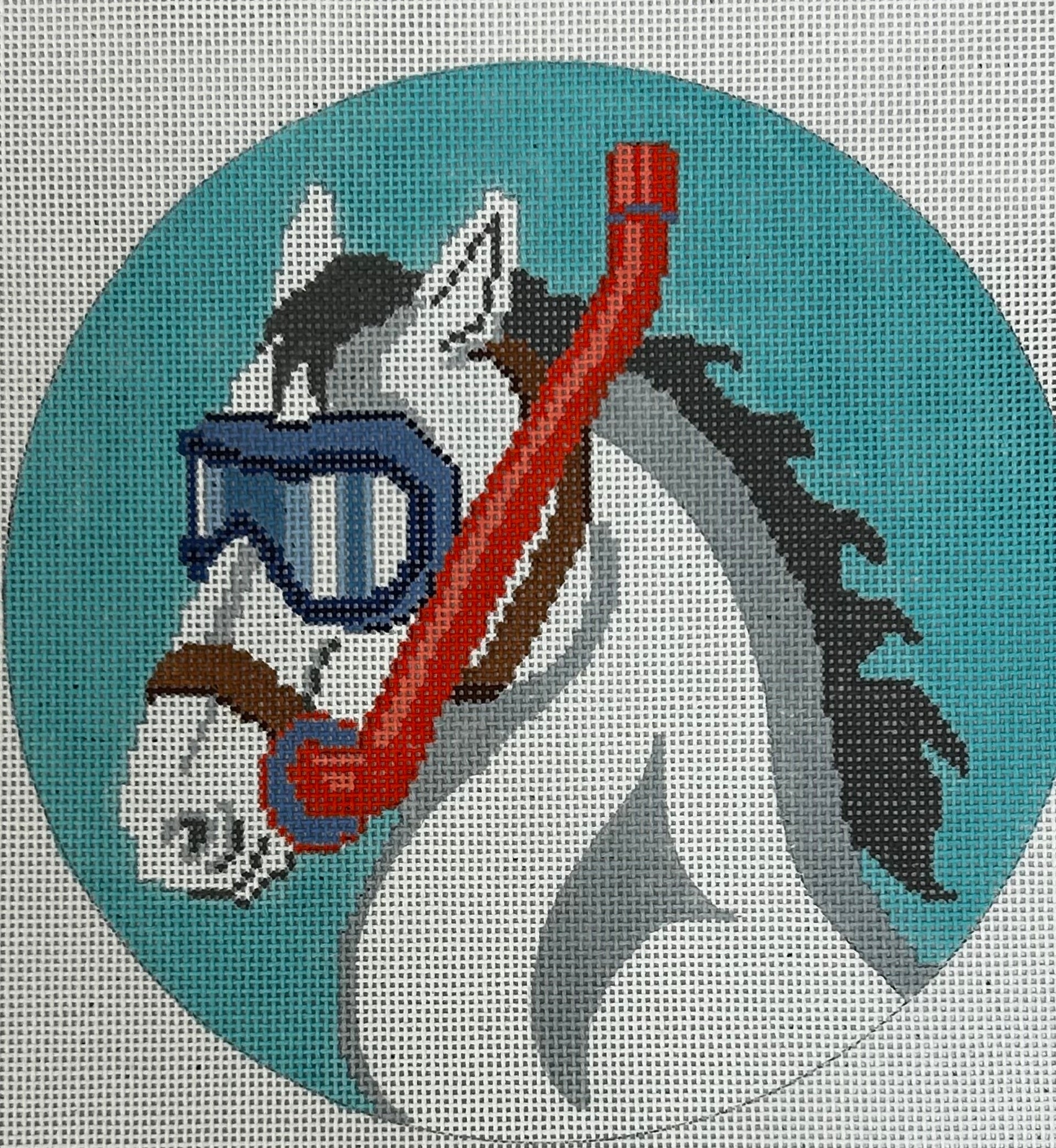 Froopy Designs:FD436 The Seahorse, 7" round on