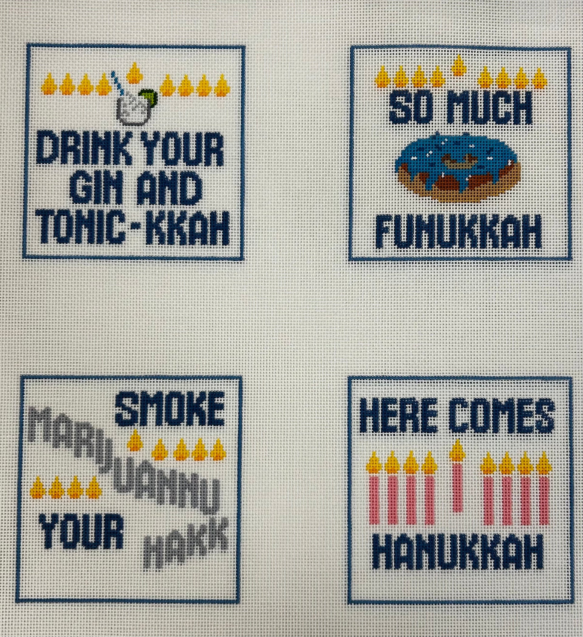 Froopy Designs:FD420 Hanukkah Song Coasters 4”