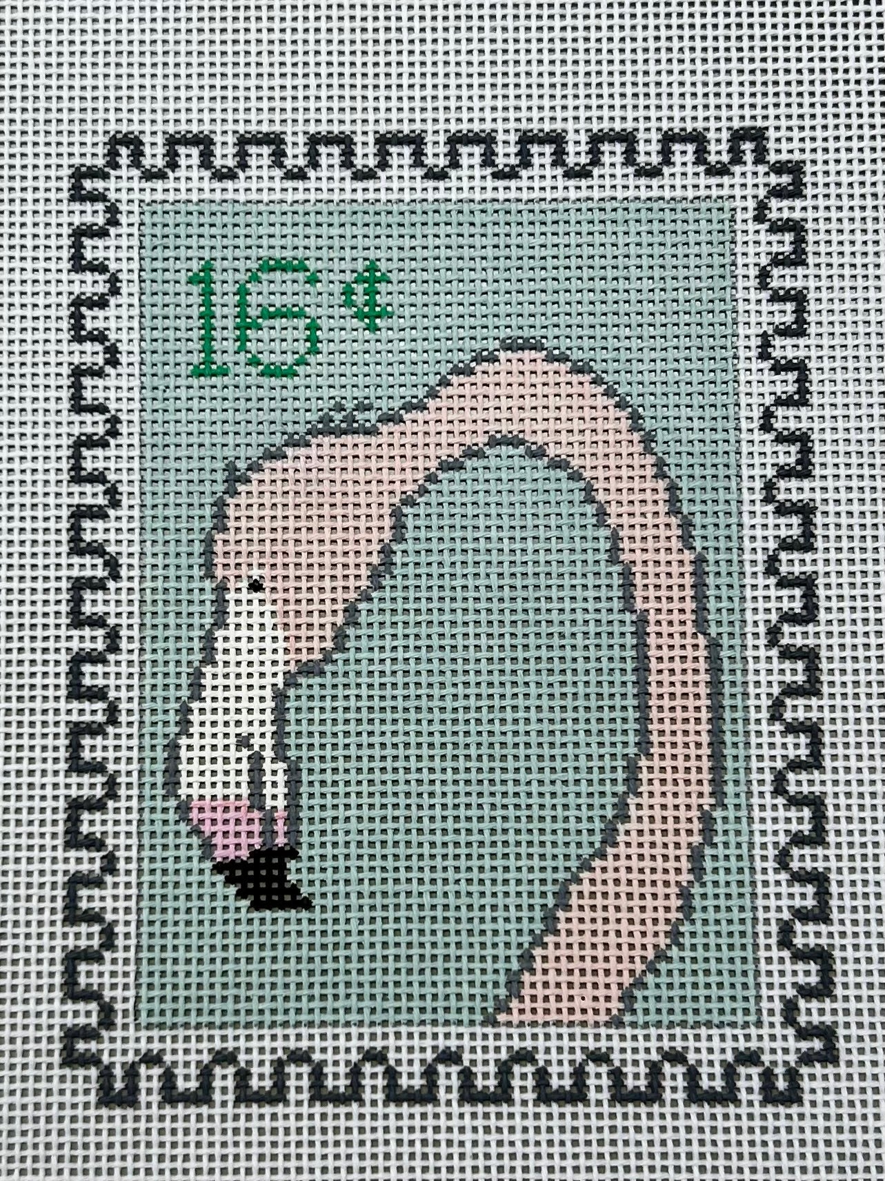 Sara Fitz:SF116 Flamingo Stamp 4 1/2 x 3