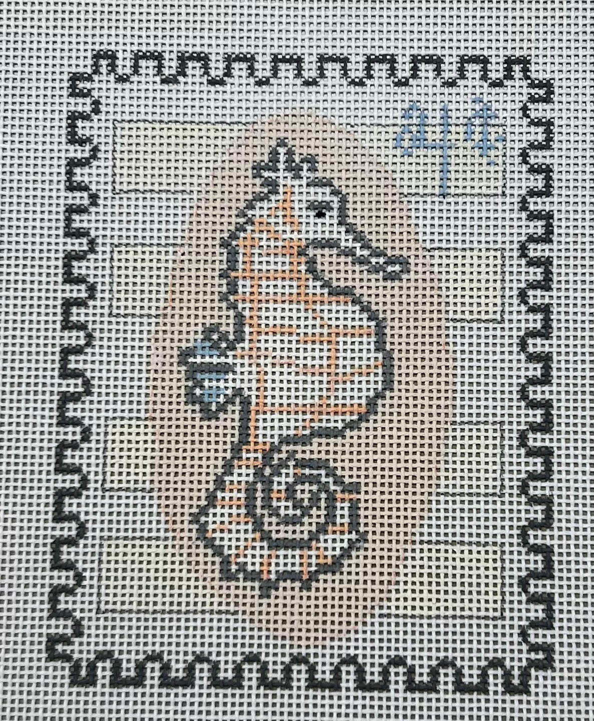 Sara Fitz:SF119 Seahorse Stamp 4 1/2 x 3