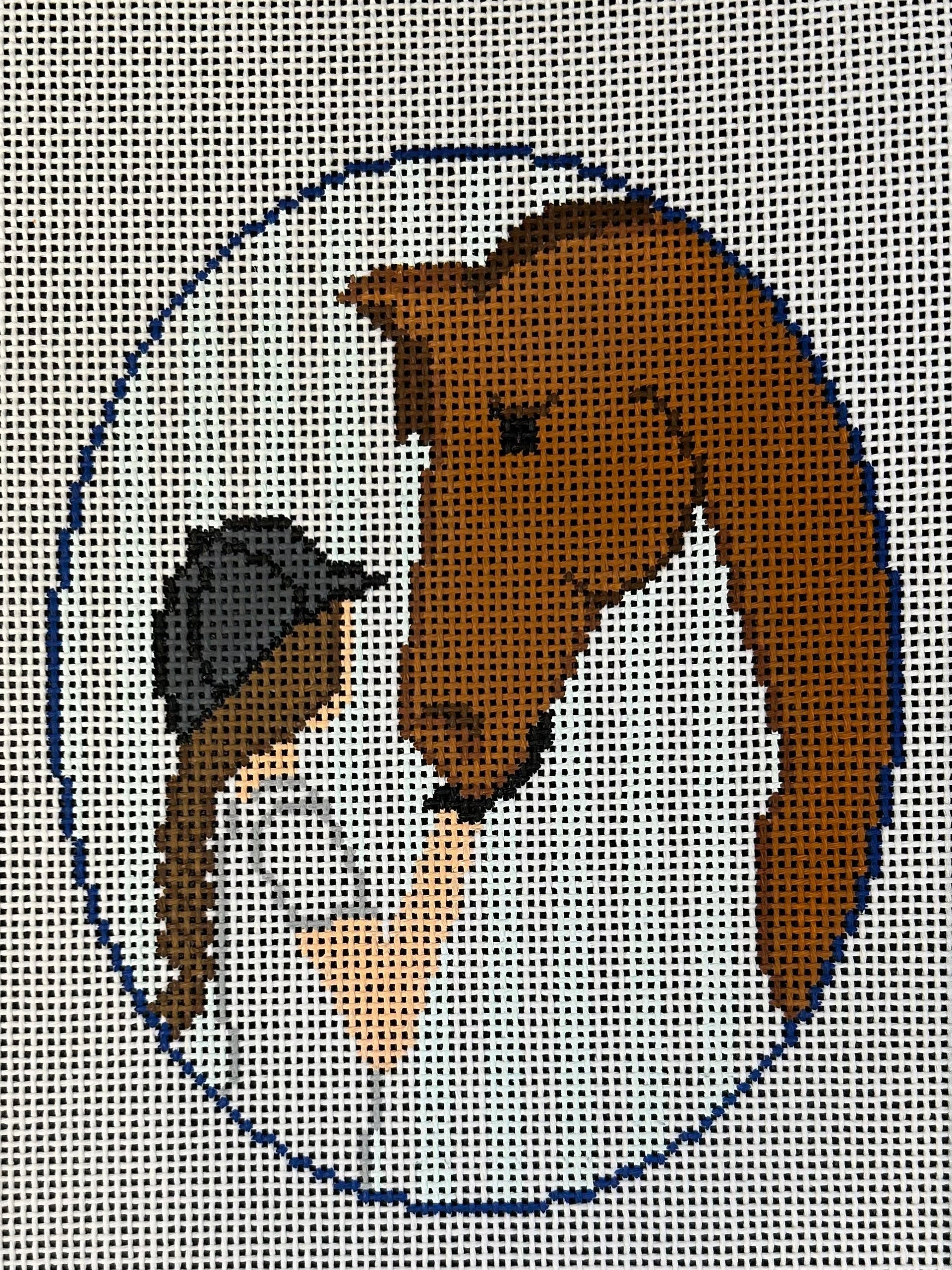 Froopy Designs:FD181 Girl with Horse Oval 6" x