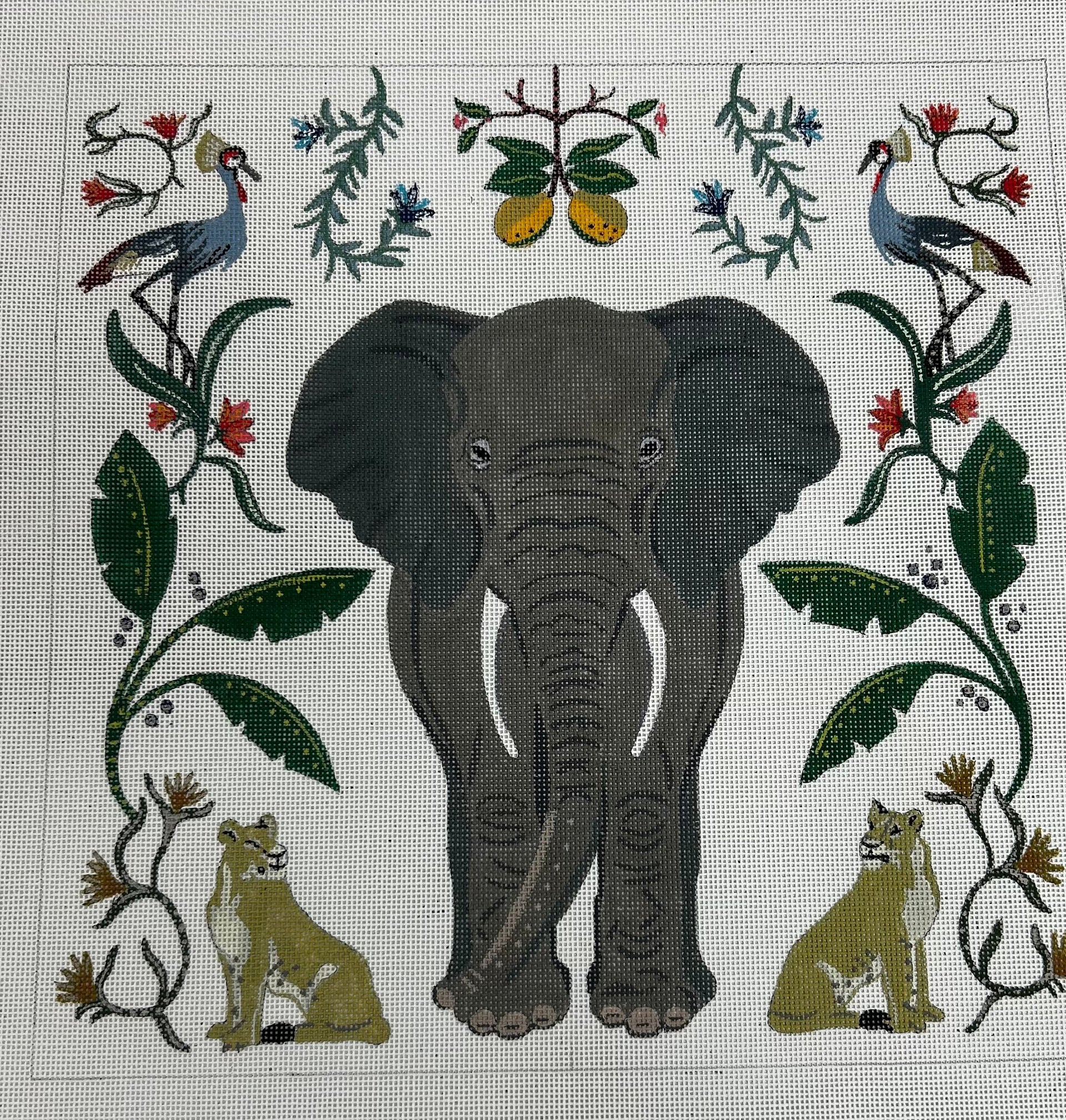 Anne Thomsen:AT103 EA Elephant w Botanicals