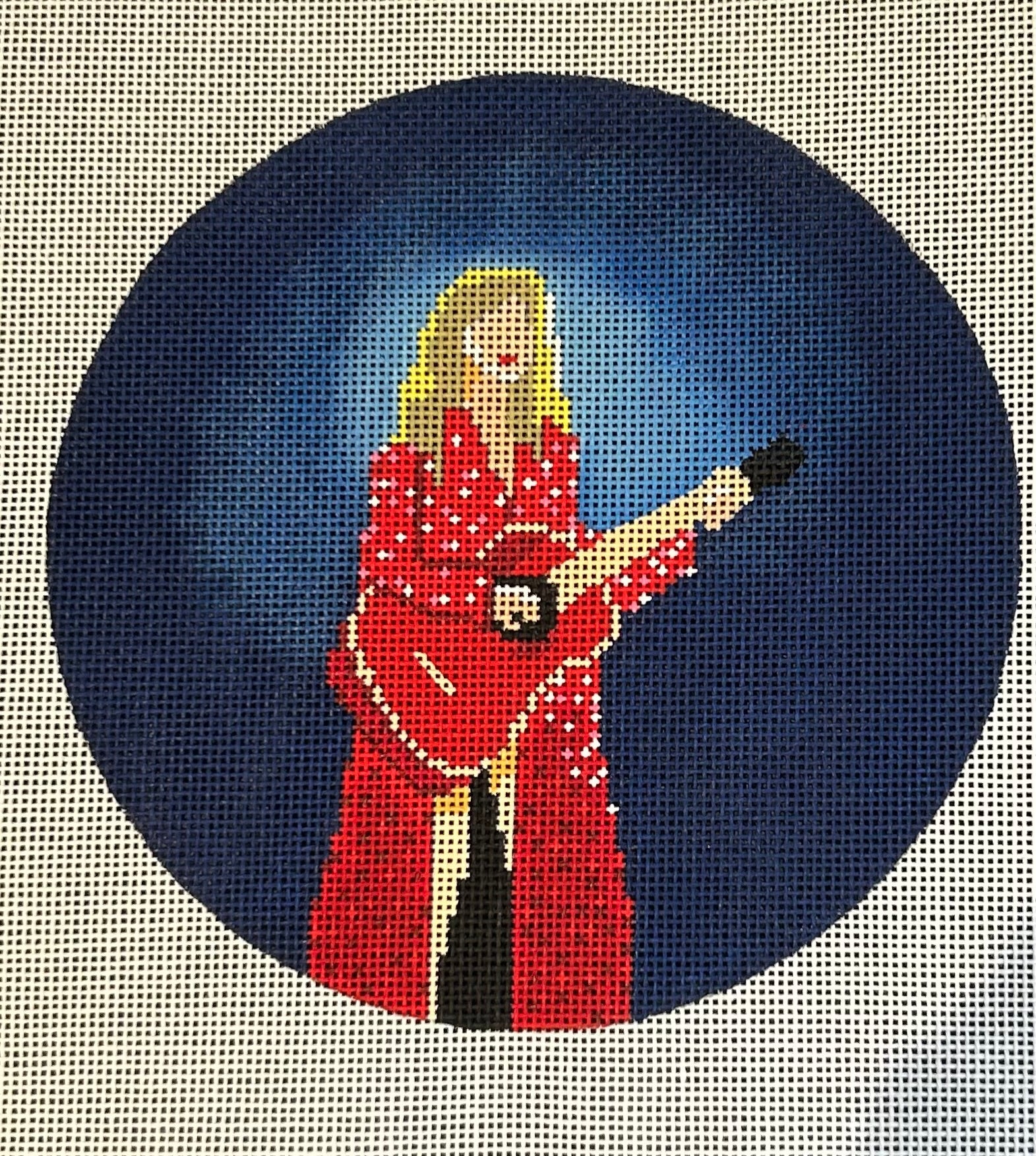 Froopy Designs:FD198 Taylor in Red 6" round on