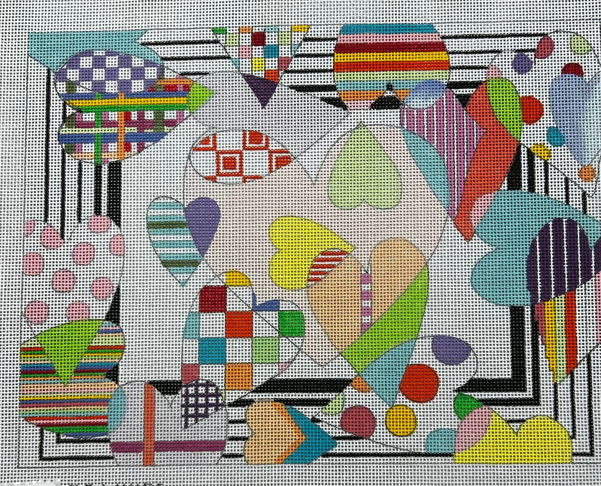 Penny Macleod:PM942 Hearts Mixed 9 3/4x7 1/2