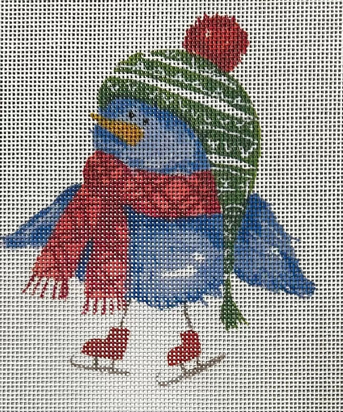 Ellen Crimi-Trent:ECT102 Blue Bird Red Hat PomPom