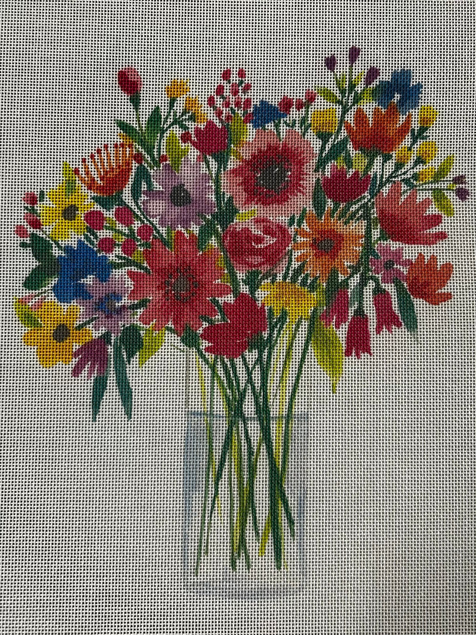 Ellen Crimi-Trent:ECT585A Vase w/colorful flowers