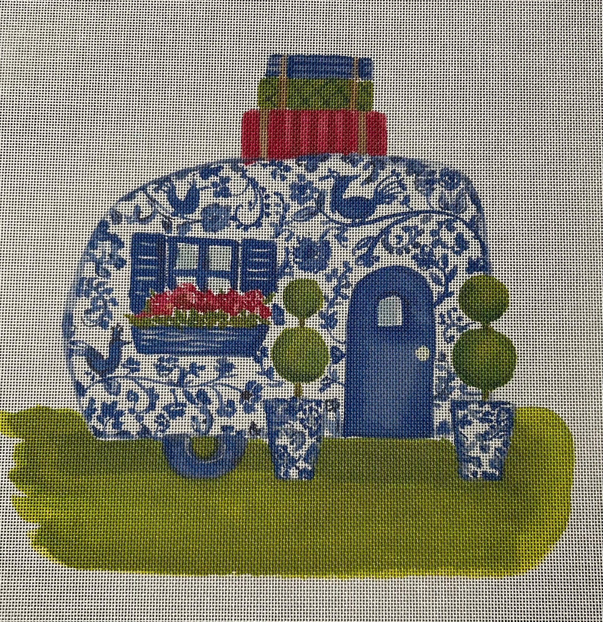 Ellen Crimi-Trent:ECT870A Trailer w/ Blue Flower