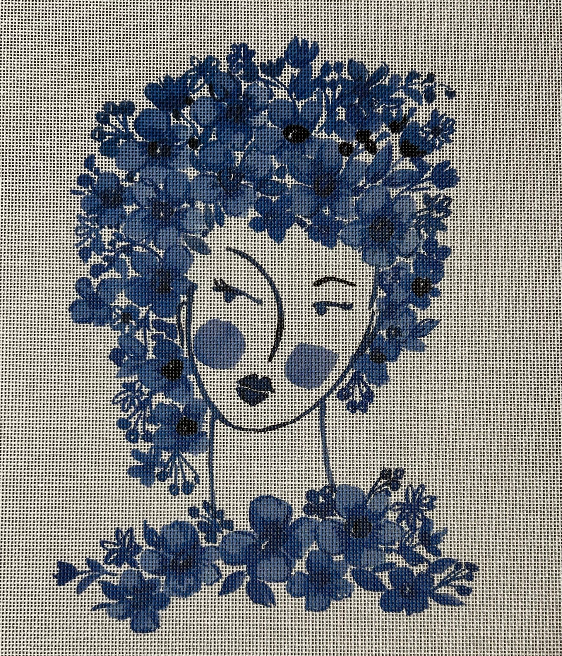 Ellen Crimi-Trent:ECT925A Head with Blue Flowers
