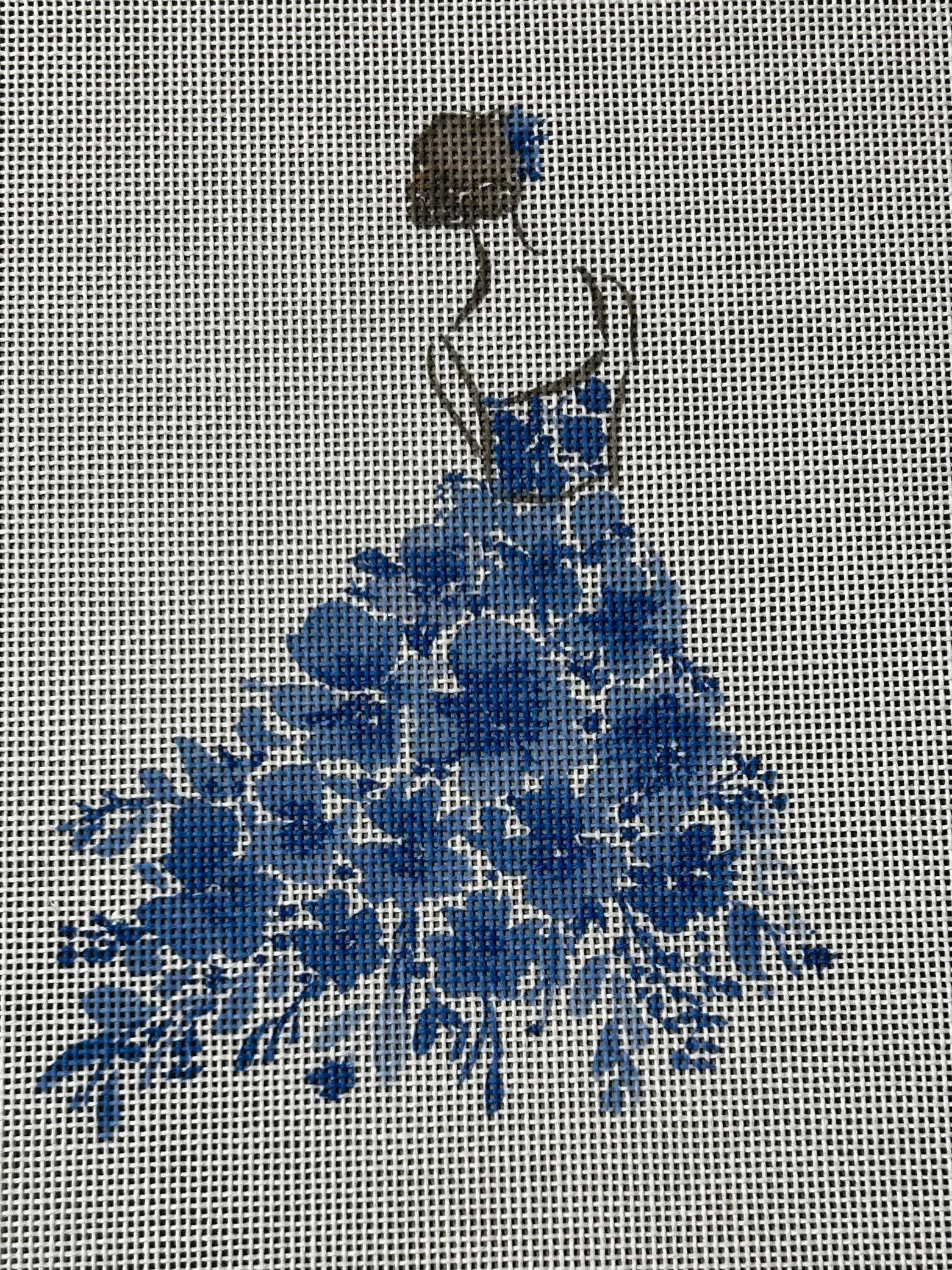 Ellen Crimi-Trent:ECT876C Lady w/Blue Flowers 6x5