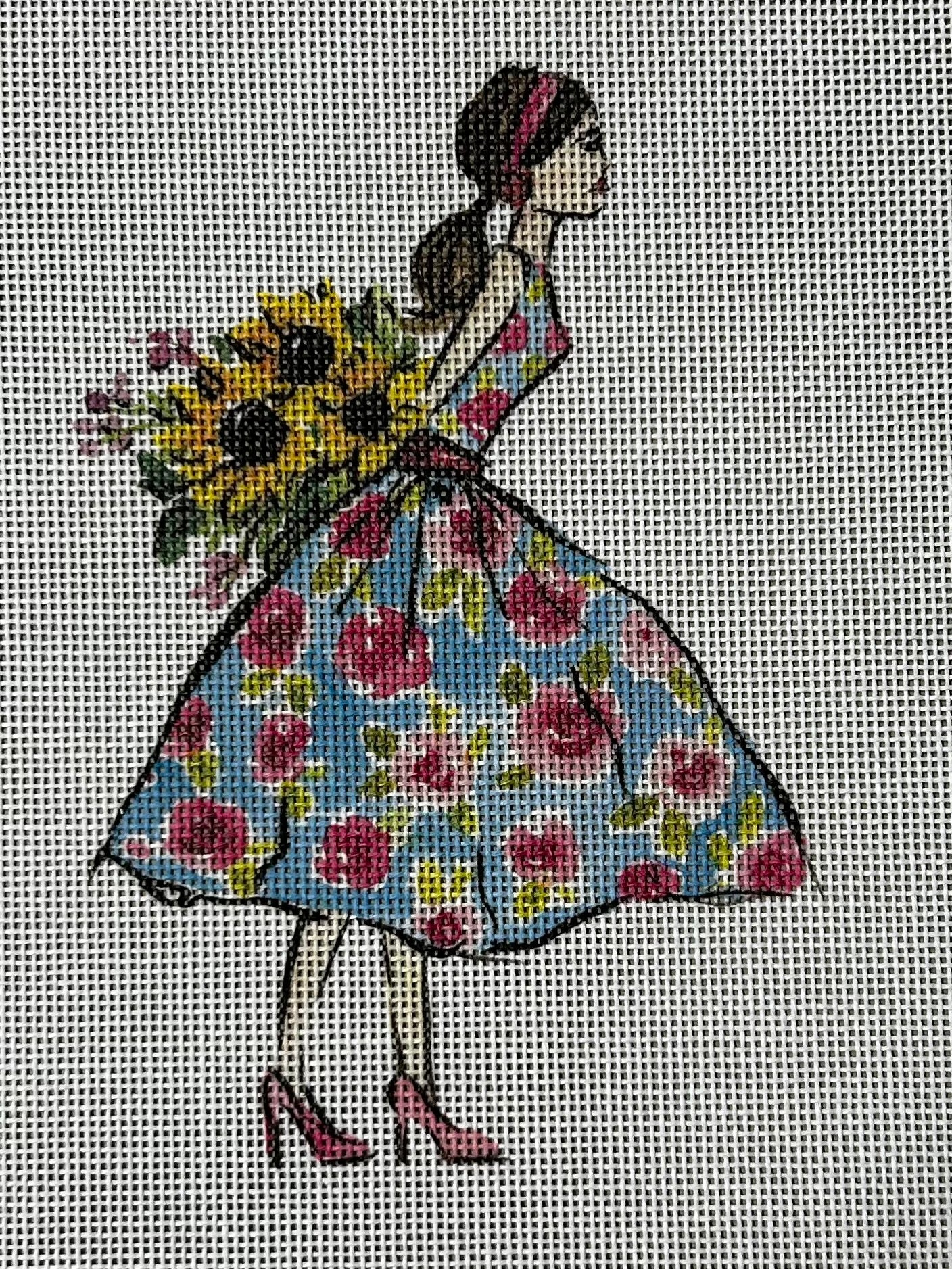 Ellen Crimi-Trent:ECT1128B Dress with pink flower