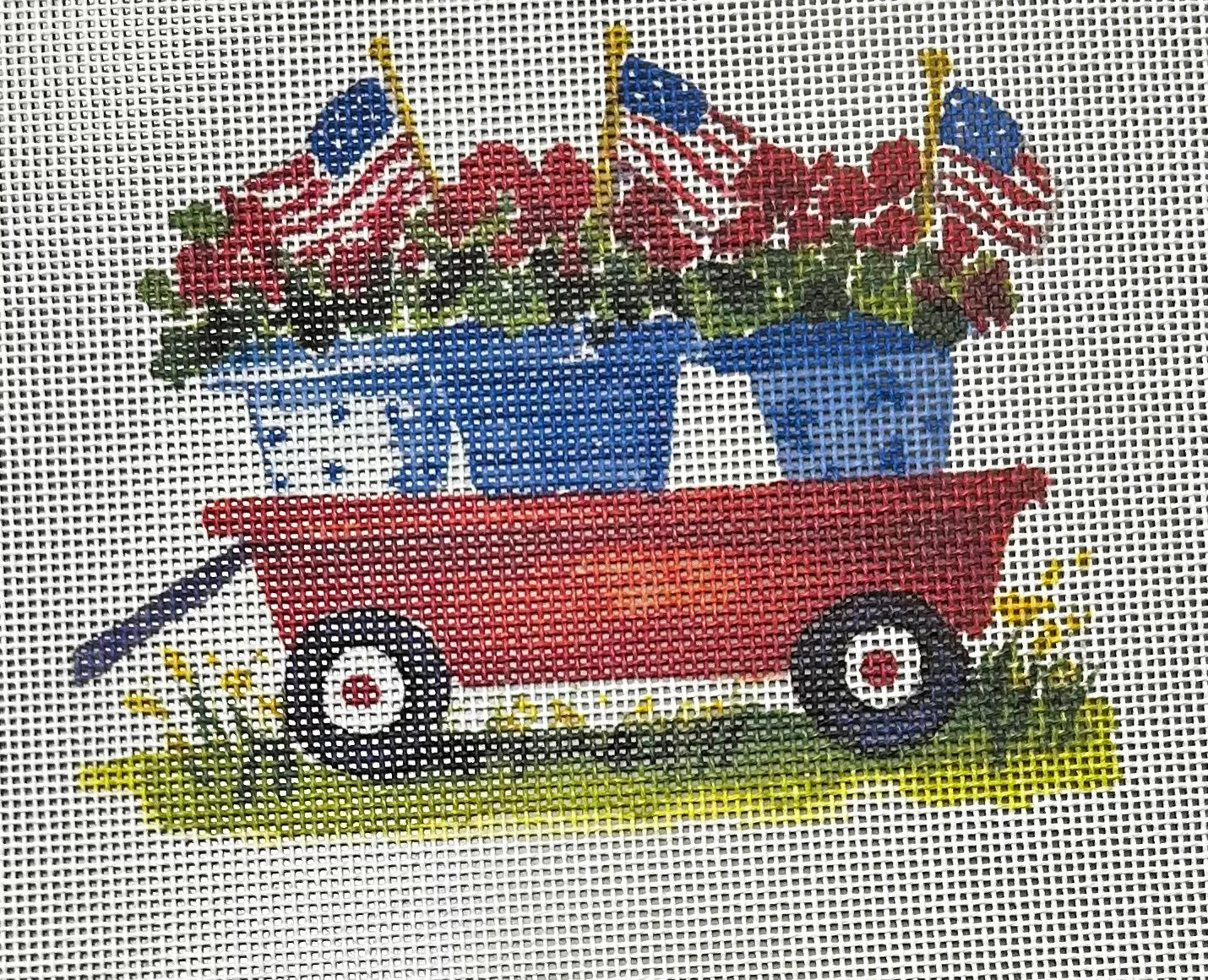 Ellen Crimi-Trent:ECT400C Red Wagon w/flags
