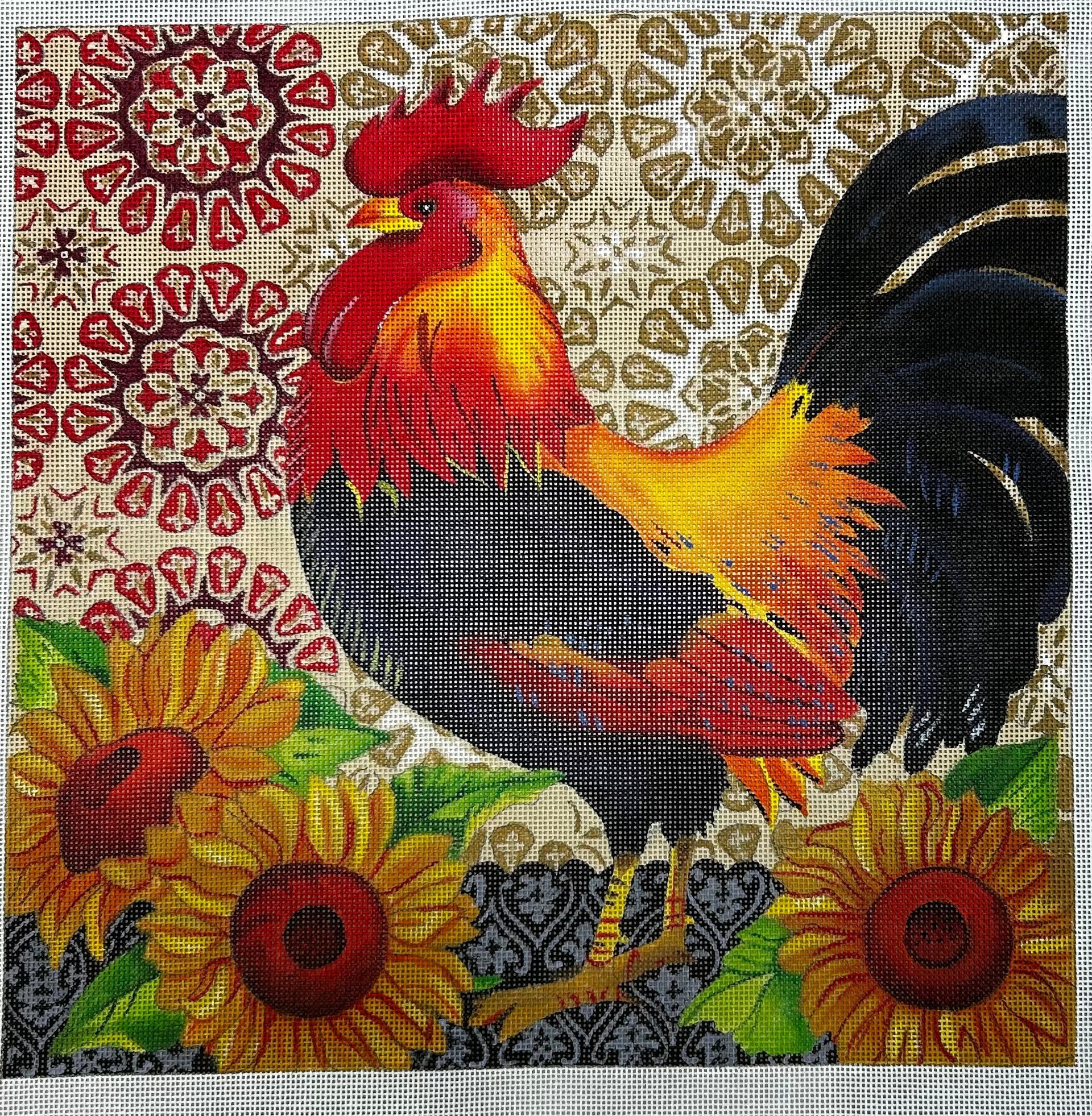 Paul Brent:PB14558 - Roosters and Sunflowe