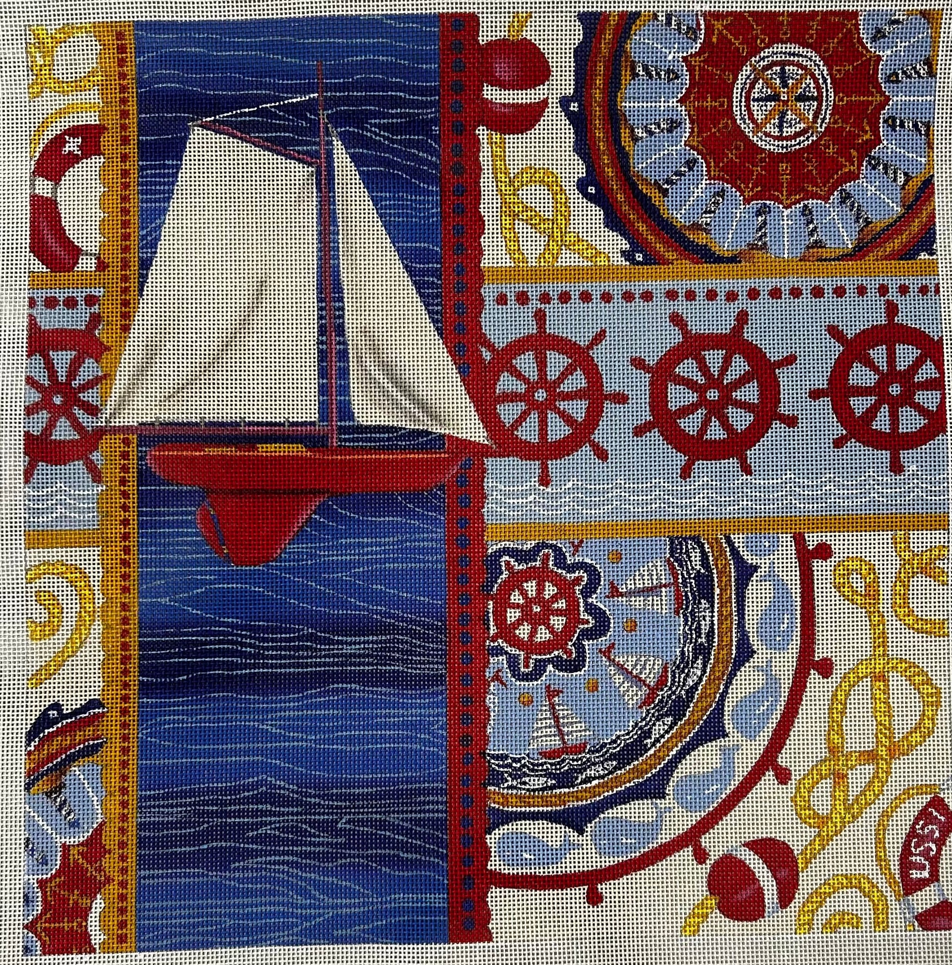 Paul Brent:PB13556 Nautical Suzani Collage