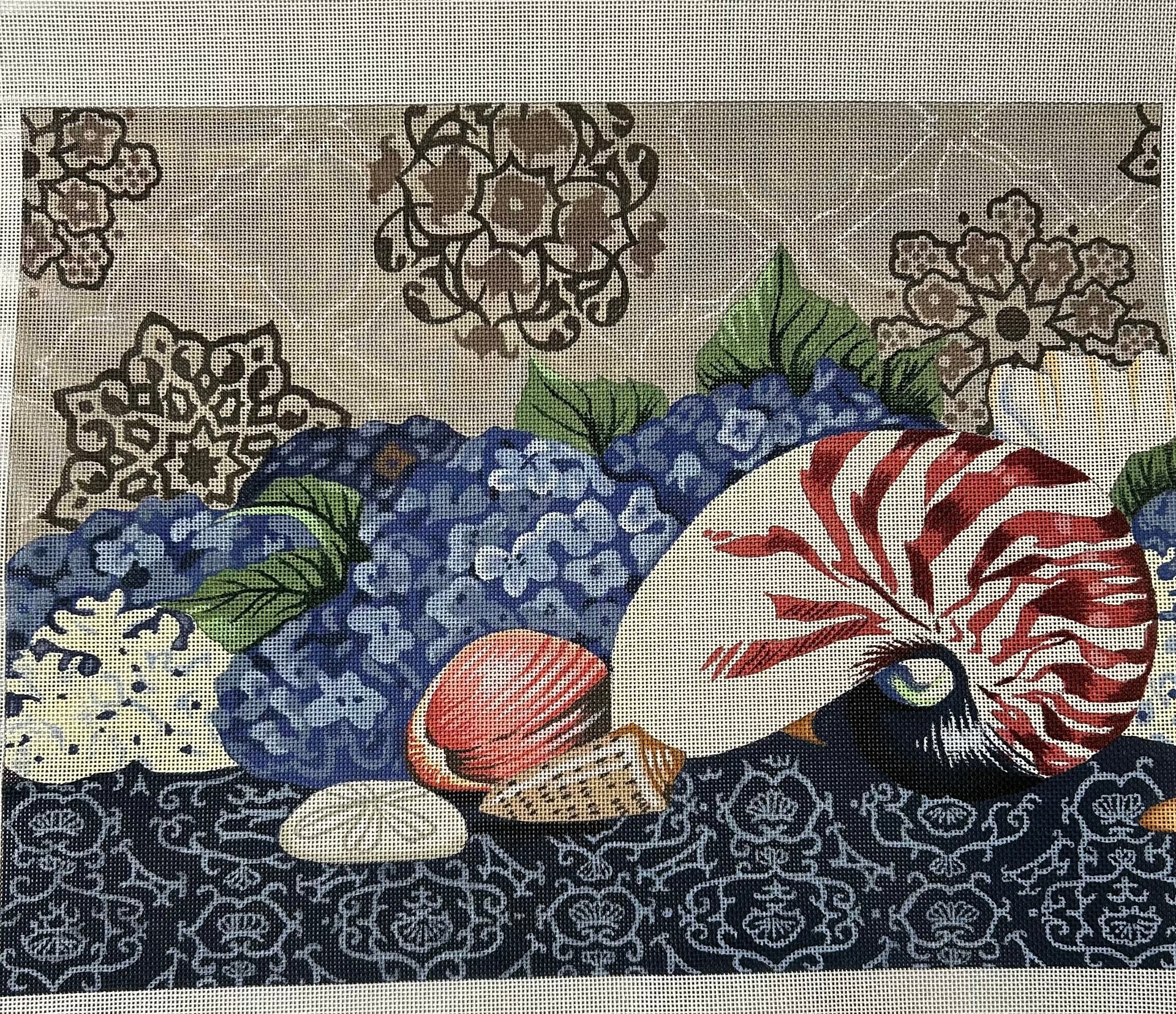 Paul Brent:PB14521 - Shells and Hydrangeas