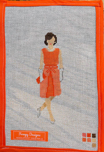 Froopy Designs:FD190 Jackie in Orange 2.5 x 5.