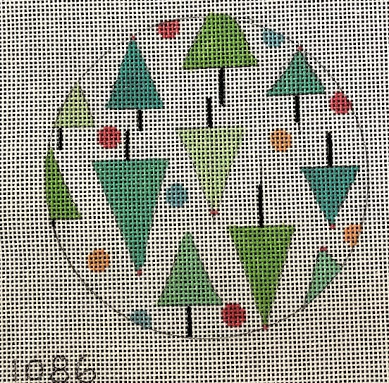 Penny Macleod:PM1086 50's Trees 4"rd 18M