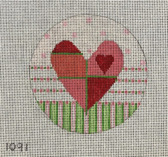 Penny Macleod:PM1091 Pink/Red Heart 4"rd 18M