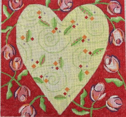 Penny Macleod:PM1121 Vine Heart 9 1/2" x 10"