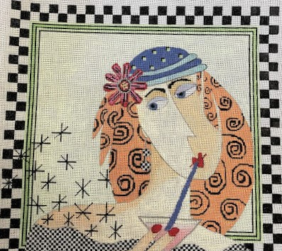 Penny Macleod:PM1124 Blue Hat Cosmo 12" x 13