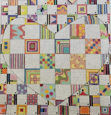 Penny Macleod:PM1129 Big Heart 13 1/4" x 13"