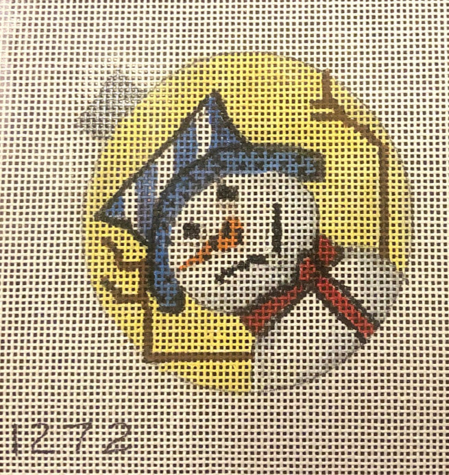 Penny Macleod:PM1272 Ornament Snowman 3" roun