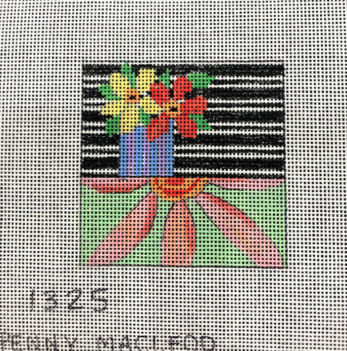 Penny Macleod:PM1325 Flower Pot Coaster 3" Sq