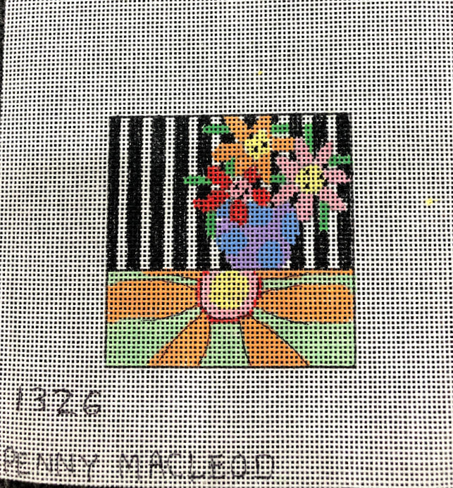 Penny Macleod:PM1326 Flower Pot Coaster 3" Sq