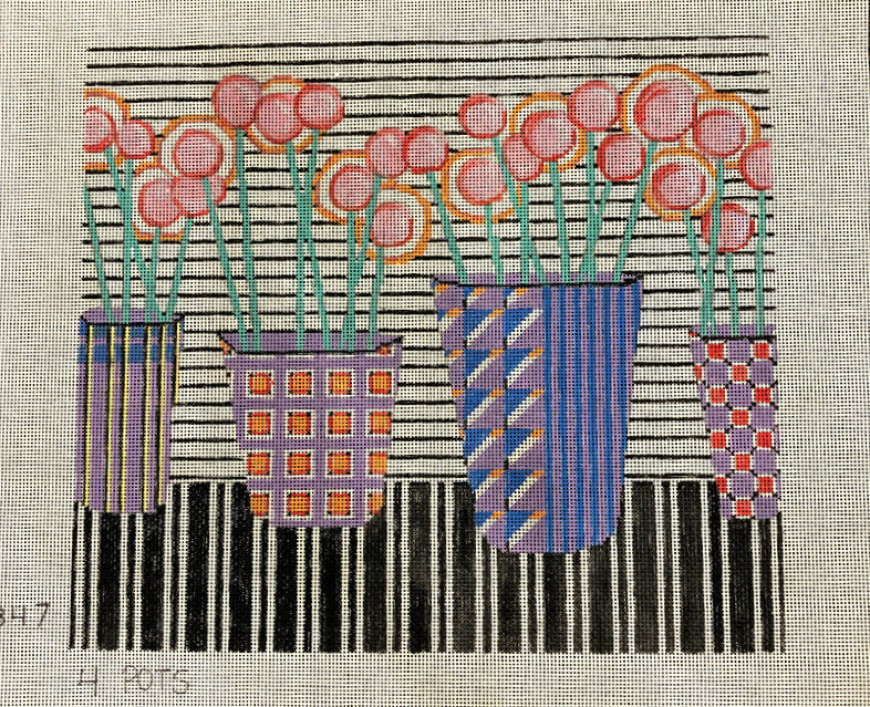 Penny Macleod:PM1347 4 Pots 10 1/2 x9, 18M