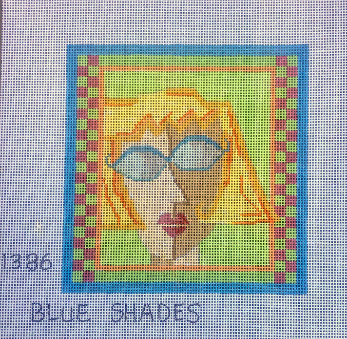 Penny Macleod:PM1386 Blue Shades 5 1/4 x 5 1/