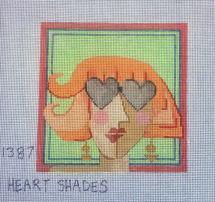 Penny Macleod:PM1387 Heart Shades 5 1/4 x 5 1
