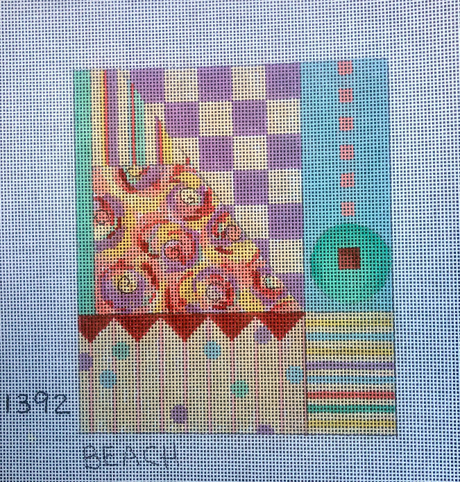 Penny Macleod:PM1392 Beach (collage) 5 1/4 x