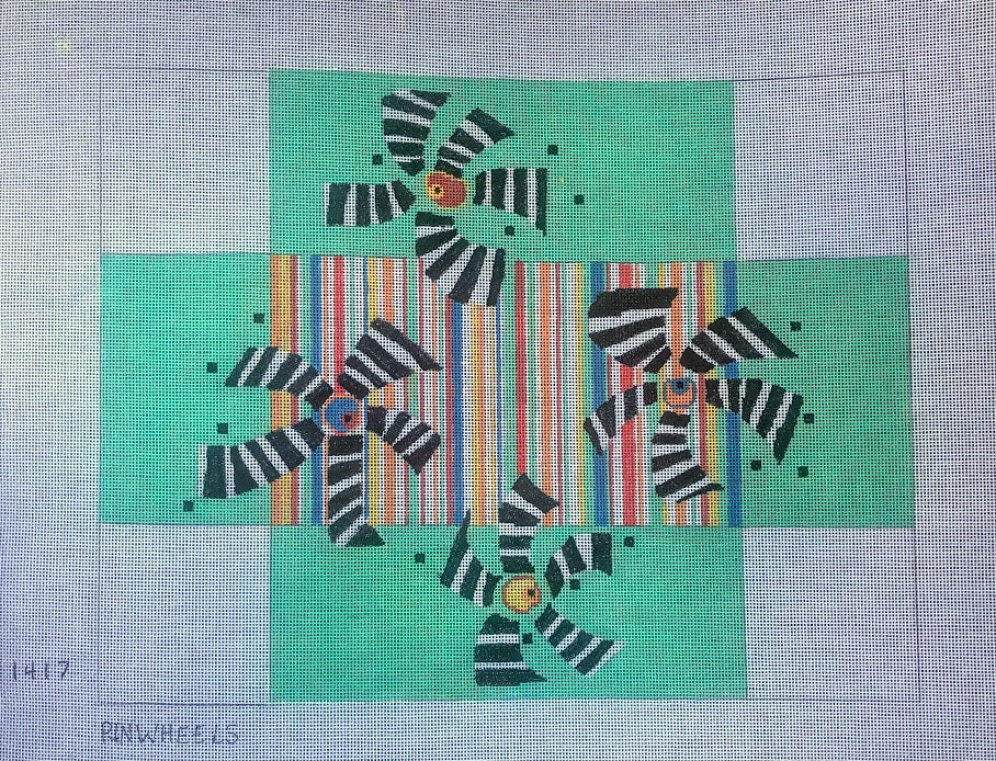 Penny Macleod:PM1417 Pinwheels Brick 13 1/2 x