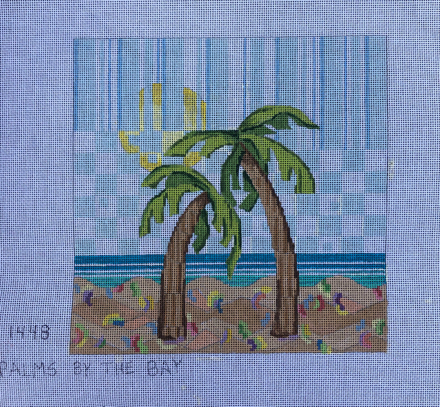 Penny Macleod:PM1448 Palms by the Bay 8x8 1/4