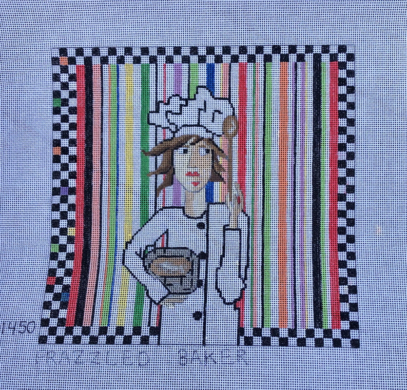 Penny Macleod:PM1450 Frazzled Baker 8 x 8 1/2