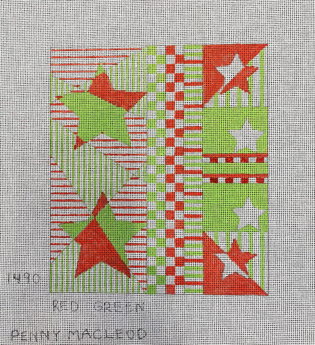 Penny Macleod:PM1490 Red Green 6 1/2x7 1/2 18