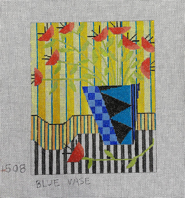 Penny Macleod:PM1508 Blue Vase 6x7 1/2 18m