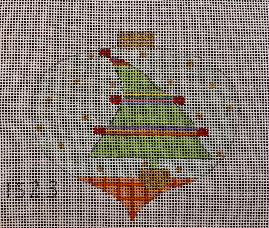 Penny Macleod:PM1523 Curvy Tree Ornament 4 in