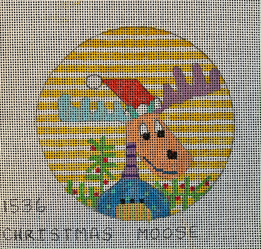 Penny Macleod:PM1536 Christmas Moose 4 1/2 rd